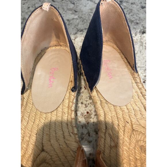 Boden Espadrilles Navy and Tan Slip On Flats sz 39 (EU 39) - Picture 3 of 9
